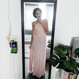 david's bridal petal halter dress